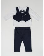 GUESS KIDS Set de imbracaminte din amestec de bumbac -2 piese - Alb/Albastru ultramarin