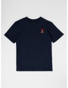 GUESS KIDS Tricou cu detaliu brodat - Rosu/Alb optic/Bleumarin