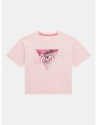 GUESS KIDS Tricou cu imprimeu logo - Roz