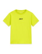 GUESS KIDS Tricou cu logo si decolteu la baza gatului - Verde fistic