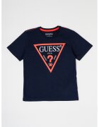 GUESS KIDS Tricou de bumbac organic cu imprimeu logo - Bleumarin
