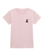 GUESS KIDS Tricou din amestec de bumbac cu decolteu la baza gatului - Roz