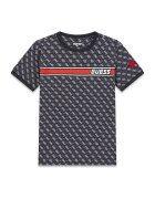 GUESS KIDS Tricou din amestec de bumbac cu model monograma - Rosu/Bleumarin