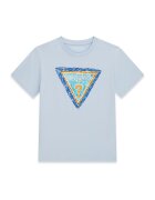 GUESS KIDS Tricou din bumbac cu imprimeu logo - Albastru deschis