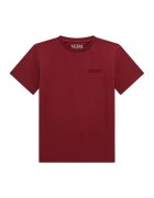 GUESS KIDS Tricou din bumbac cu imprimeu logo contrastant - Rosu inchis
