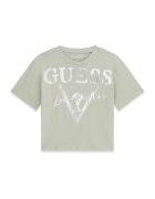 GUESS KIDS Tricou din bumbac cu logo - Verde pal