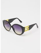 GUESS Ochelari de soare butterfly - Negru/Verde lime