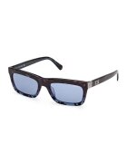 GUESS Ochelari de soare dreptunghiulari cu lentile uni - Negru/Argintiu