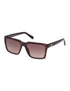 GUESS Ochelari de soare dreptunghiulari cu logo - Negru/Maro