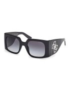 GUESS Ochelari de soare patrati cu lentile in degrade - Negru/Alb optic