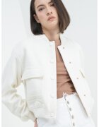 GUESS Palton scurt din amestec de lana - Crem