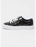 GUESS Panotifi sport cu aspect lacuit si logo - Negru