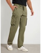 GUESS Pantaloni cargo cu snur - Kaki