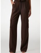 GUESS Pantaloni cu croiala ampla si buzunare cargo - Maro inchis