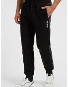 GUESS Pantaloni cu insertii logo pentru fitness - Negru