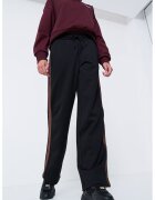 GUESS Pantaloni de trening cu insertii contrastante - Alb fildes/Negru