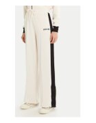 GUESS Pantaloni de trening din amestec de poliester cu croiala evazata si banda logo -
