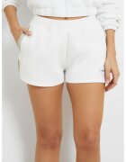 GUESS Pantaloni scurti cu aplicatii cu strasuri pentru fitness Kiara - Alb optic