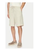 GUESS Pantaloni scurti din amestec de in - grej