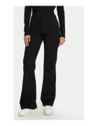 GUESS Pantaloni tricotati din amestec de poliamida cu croiala evazata si talie medie -
