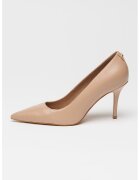 GUESS Pantofi de piele cu toc stiletto si aplicatie monograma discreta - Roz prafuit