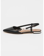 GUESS Pantofi de piele cu varf ascutit - Negru