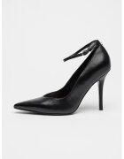 GUESS Pantofi de piele cu varf ascutit - Negru