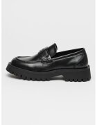 GUESS Pantofi loafer de piele - Negru
