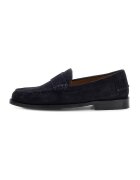 GUESS Pantofi loafer din piele intoarsa - Albastru ultramarin
