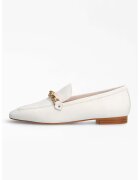 GUESS Pantofi loafer din piele si piele ecologica cu varf patrat - Alb