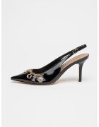 GUESS Pantofi slingback de piele ecologica cu aplicatii decorative - Negru