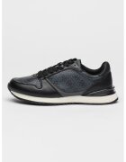 GUESS Pantofi sport cu garnituri din material textil si model - Negru/Gri carbune