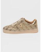 GUESS Pantofi sport cu insertii de piele ecologica si logo - Auriu/Maro