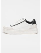 GUESS Pantofi sport cu insertii de piele intoarsa - Negru/Alb optic