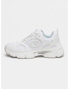 GUESS Pantofi sport cu insertii de plasa - Alb/Argintiu