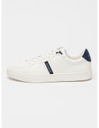 GUESS Pantofi sport cu logo - Alb murdar/Bleumarin