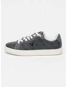 GUESS Pantofi sport cu model logo si piele intoarsa - Negru/Gri carbune
