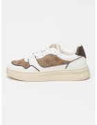 GUESS Pantofi sport cu model monograma - Alb/Maro