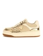 GUESS Pantofi sport cu segmente din plasa si piele ecologica - Auriu