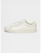 GUESS Pantofi sport de piele cu detalii logo - Alb murdar