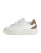 GUESS Pantofi sport de piele cu garnituri de piele ecologica - Alb/Bej