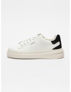 GUESS Pantofi sport de piele cu garnituri de piele intoarsa - Alb/Negru
