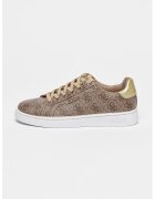 GUESS Pantofi sport de piele ecologica - Auriu/Maro
