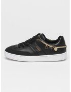 GUESS Pantofi sport de piele ecologica cu accesoriu lant - Auriu/Negru