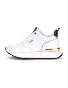 GUESS Pantofi sport de piele ecologica cu logo - Alb