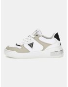 GUESS Pantofi sport de piele ecologica cu logo - Alb/Gri
