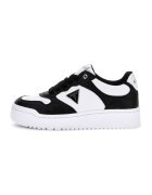 GUESS Pantofi sport de piele ecologica cu logo - Alb/Negru