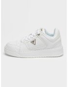 GUESS Pantofi sport de piele ecologica cu logo - Alb optic