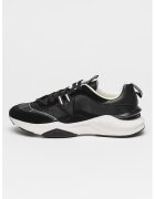 GUESS Pantofi sport din material textil cu garnituri de piele intoarsa Valencia - Alb/Negru stins