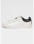 GUESS Pantofi sport din piele cu detalii logo - Negru/Alb murdar